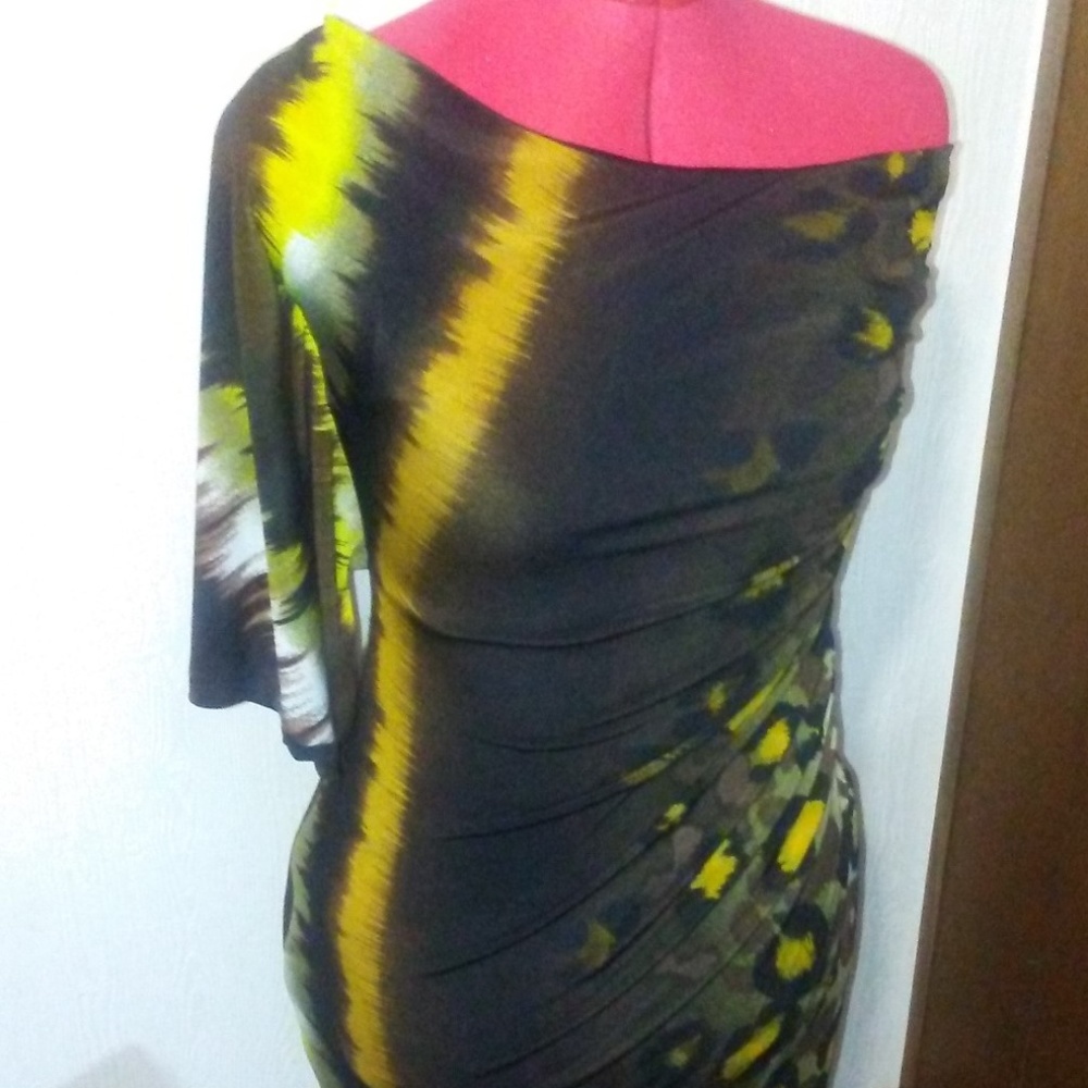 Carole Little One Shoulder Animal PrintDress Size6